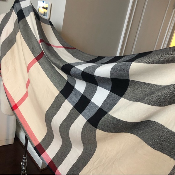 Burberry Accessories - Burberry Large Check Diamond Stitched Scarf 74 inches x 28 inches